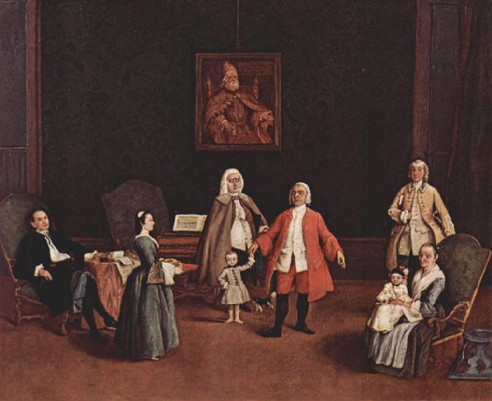 Pietro Longhi Portrat einer venezianischen Familie Sweden oil painting art